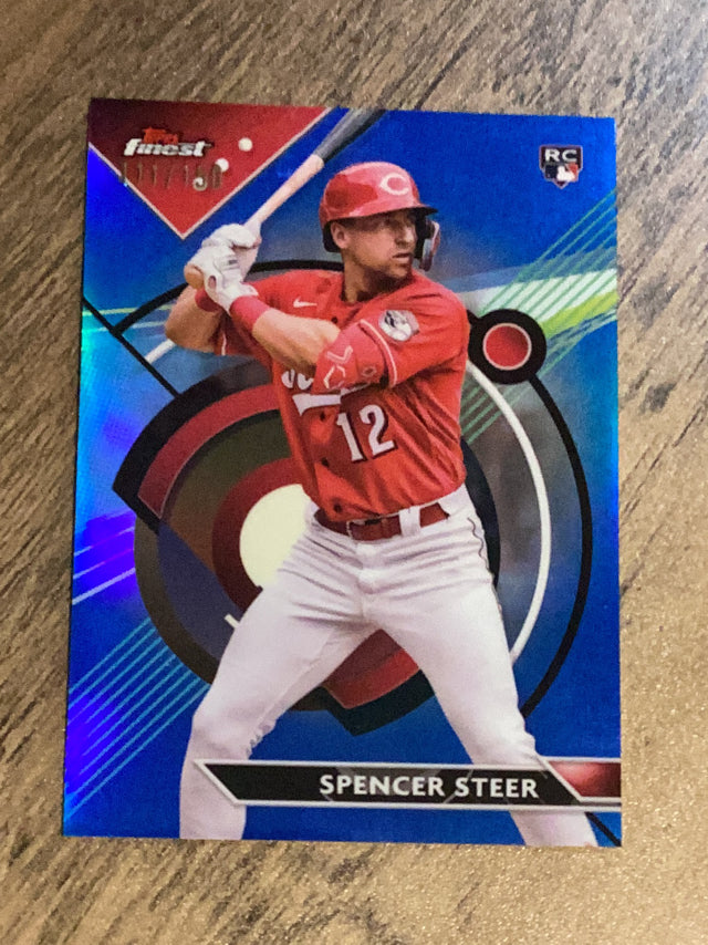 Spencer Steer Cincinnati Reds MLB 2023 Finest - Refractor 95 