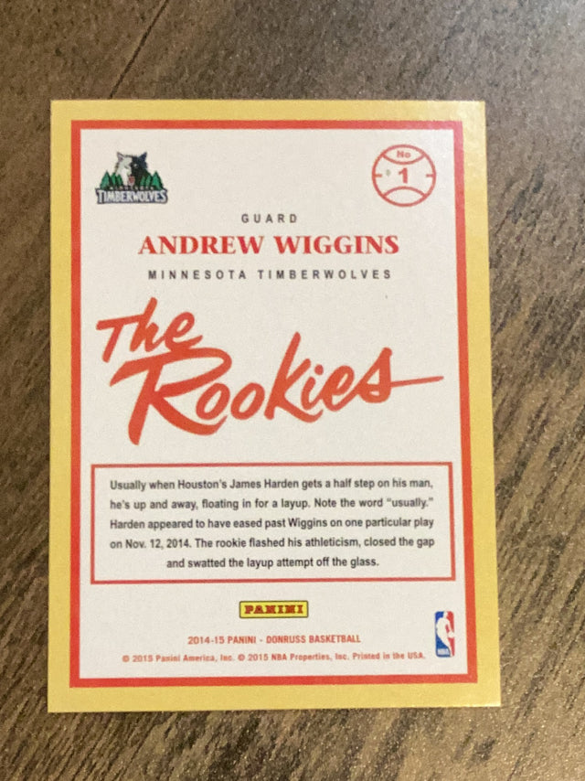 Andrew Wiggins Minnesota Timberwolves NBA 2014 Donruss - The Rookies 1 Donruss