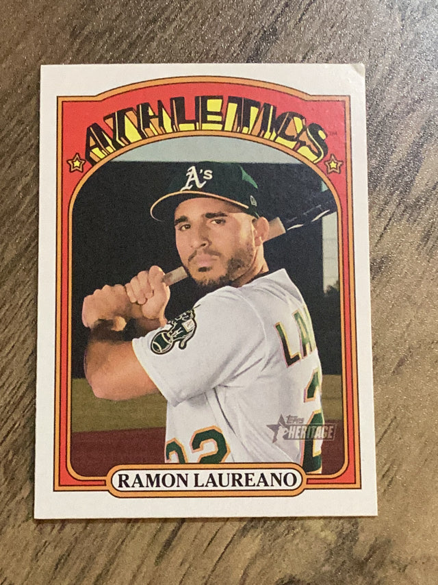 Ramon Laureano Oakland Athletics MLB 2021 Topps Heritage 478 SP