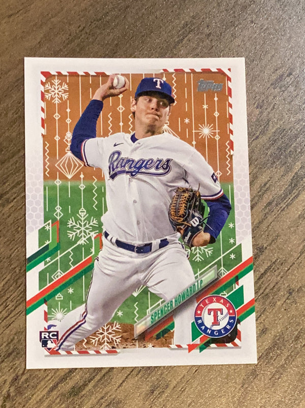 Spencer Howard Texas Rangers MLB 2021 Topps Holiday HW159 RC