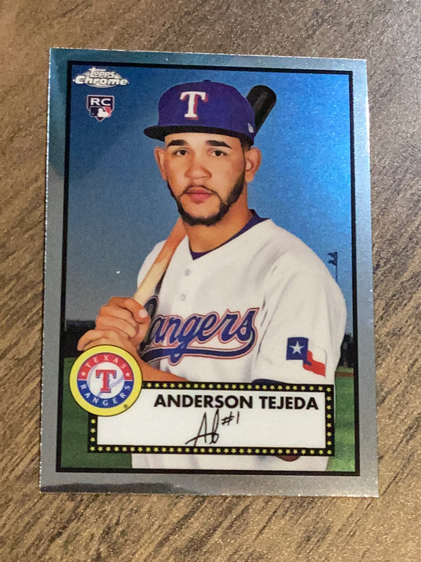 Anderson Tejeda Texas Rangers MLB 2021 Topps Chrome Platinum Anniversary 101 RC