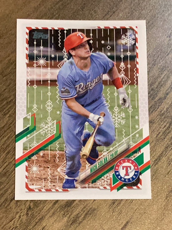 Nick Solak Texas Rangers MLB 2021 Topps Holiday HW14 