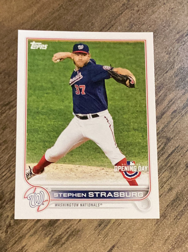 Stephen Strasburg Washington Nationals MLB 2022 Topps Opening Day 52 