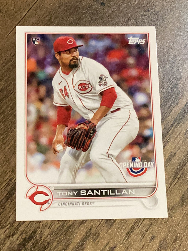 Tony Santillan Cincinnati Reds MLB 2022 Topps Opening Day 161 RC