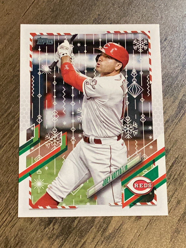 Joey Votto Cincinnati Reds MLB 2021 Topps Holiday HW126b SP, VAR