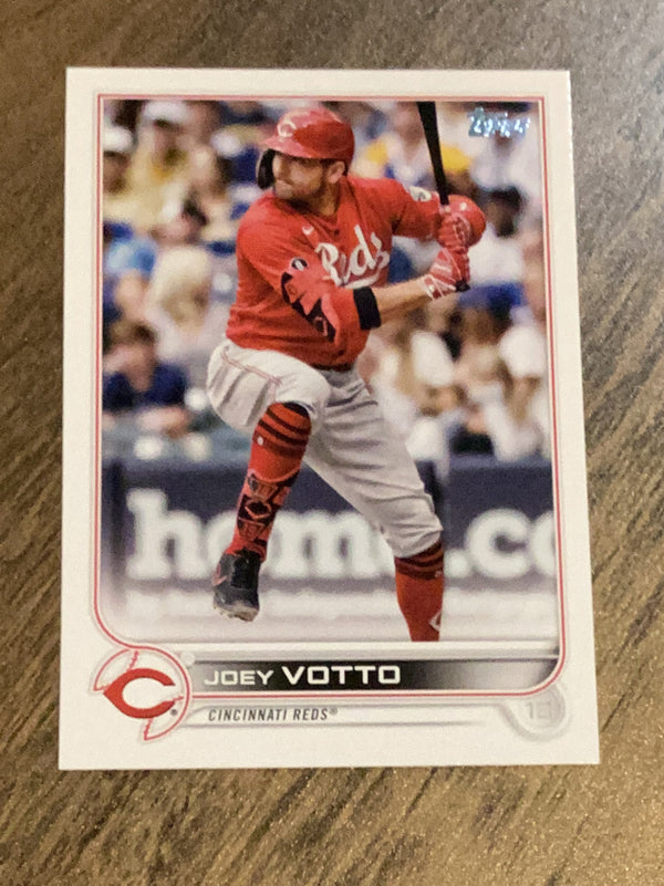 Joey Votto Cincinnati Reds MLB 2022 Topps 290 BASE: Vertical, Batting