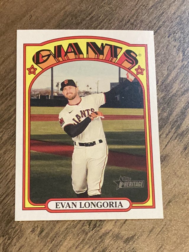 Evan Longoria San Francisco Giants MLB 2021 Topps Heritage 381 