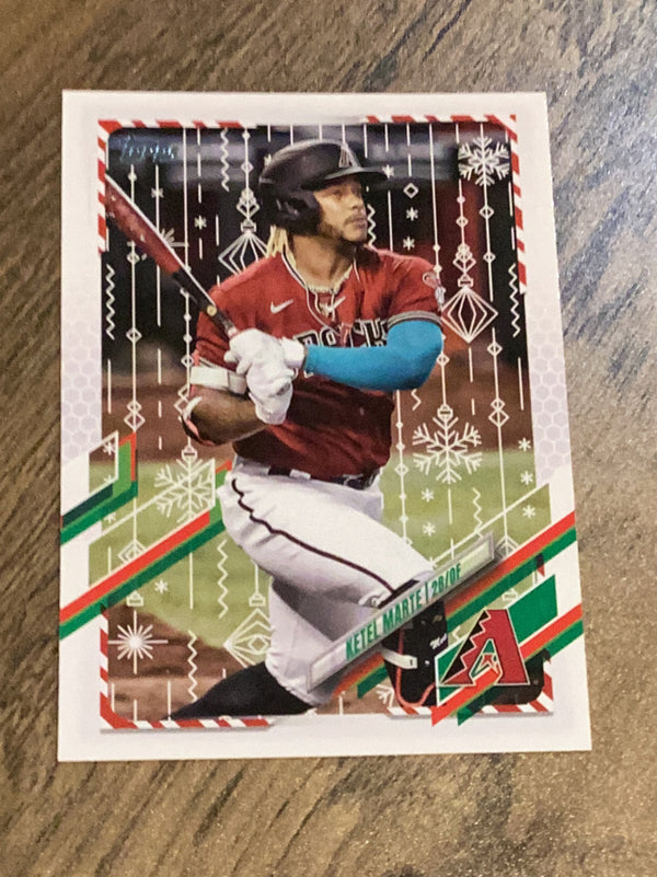 Ketel Marte Arizona Diamondbacks MLB 2021 Topps Holiday HW148a SP, VAR