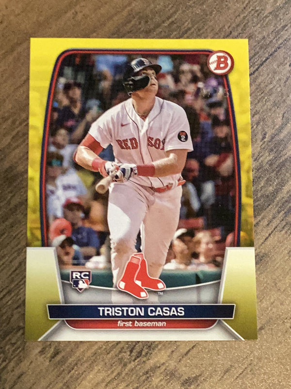 Triston Casas Boston Red Sox MLB 2023 Bowman: Yellow 2 SN75