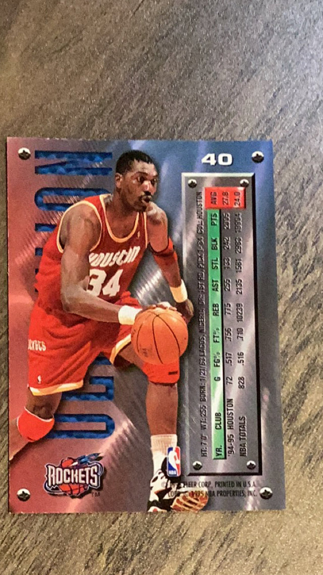 Hakeem Olajuwon Houston Rockets NBA 1995-96 Metal 40 Metal