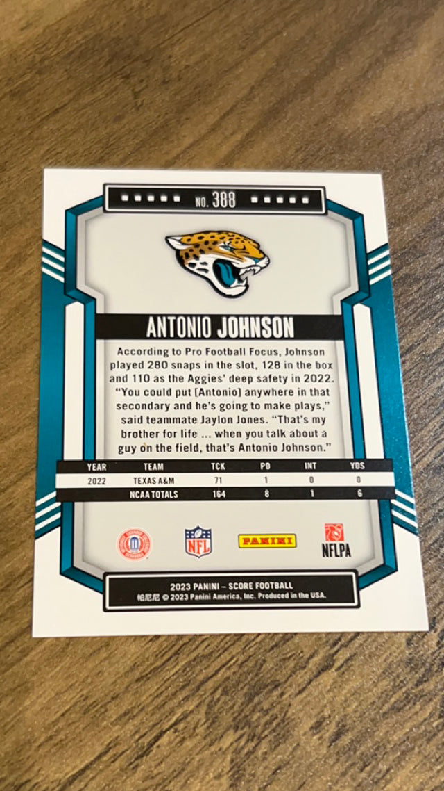 Antonio Johnson Jacksonville Jaguars NFL 2023 Score 388 RC Panini