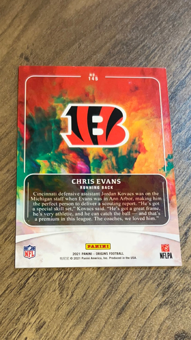 Chris Evans Cincinnati Bengals NFL 2021 Panini Origins - Red 145 SN299 Panini