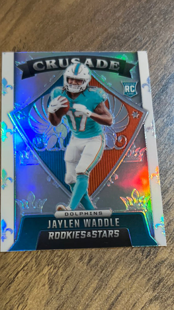 Jaylen Waddle Miami Dolphins NFL 2021 Panini Rookies & Stars - Crusade Silver CR-27 