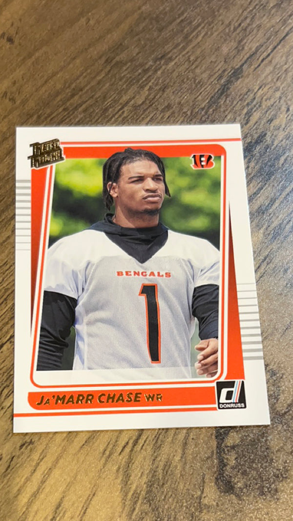 Ja'Marr Chase Cincinnati Bengals NFL 2021 Donruss: Rated Rookies Portrait 262 