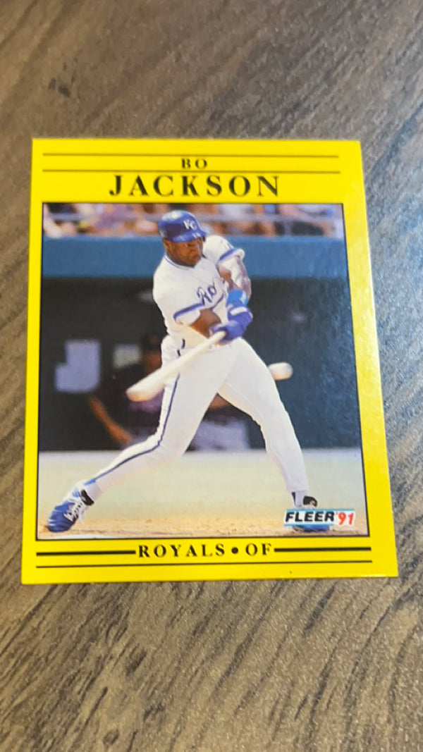 Bo Jackson Kansas City Royals MLB 1991 Fleer 561 
