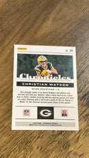 Christian Watson Green Bay Packers NFL 2022 Panini Chronicles 39 Panini