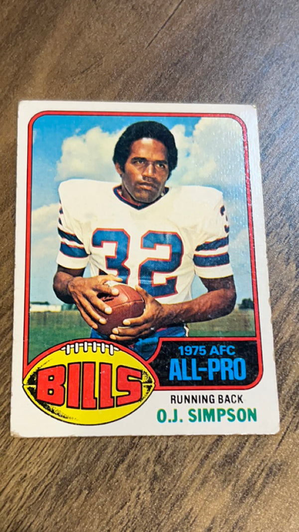 O.J. Simpson Buffalo Bills NFL 1976 Topps 300 AP