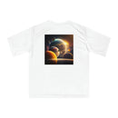 Unisex Zone Performance T-shirt - Spiral galaxy and planets aligned Printify